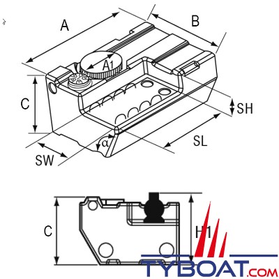 Nuova Rade - Réservoir eaux noires horizontal Blizzard - Pompe intégrée - Capacité 100 Litres