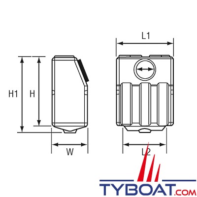 Nuova Rade - Réservoir eaux noires vertical Zefiro - Capacité 60 Litres