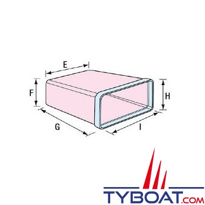 Nuova Rade - Trappe de rangement avec caisson pour VHF/radio - 180 x 285 mm extérieures - Blanche