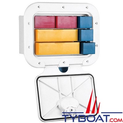 Nuova Rade - Trappe de rangement Classic avec boîtes, tiroirs et serrure - 275 x 375 mm extérieures - Blanche