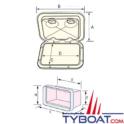 Nuova Rade - Trappe de rangement Top Line pour bouteille de gaz - 370 x 390 mm extérieures - Blanche