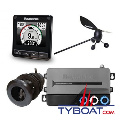 Raymarine - Pack i70s (instrument couleur, capteur vent, DST800, convertisseur ITC-5, A06031, A06074, A06068, A06049)