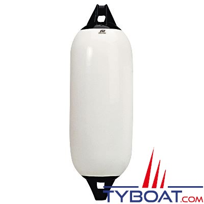 Pare-battage Plastimo embouts renforcés Ø 12 cm x L 48 cm blanc et noir pour bateaux jusqu'à  7m.