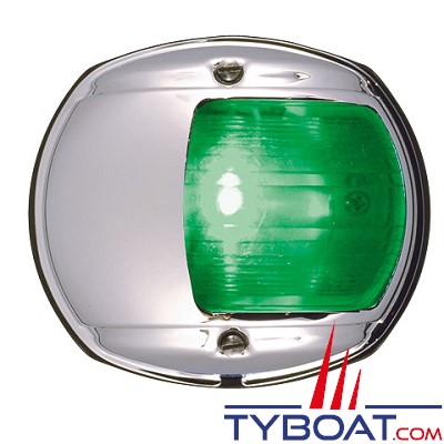 PERKO - 0170 SERIES - Feu de navigation à led - Tribord vert - Chrome - Montage latéral