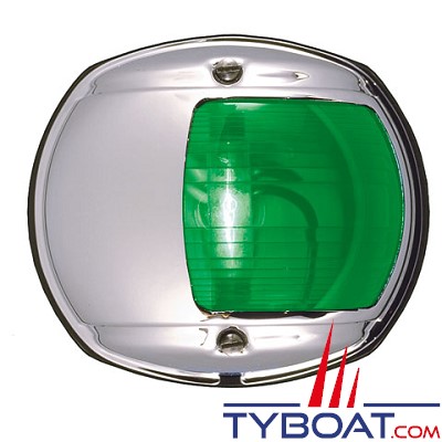 PERKO - 0170 SERIES - Feu de navigation - Tribord vert - Chrome - Montage latéral