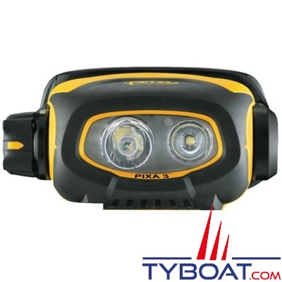 Lampe Frontale Petzl PIXA 2025 - 450 Lumens, Portée 80m, étanche IP68, 3 Piles, 138g