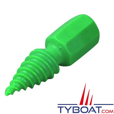 Pinoche nylon For Water hélicoïdale H. 145 x Ø 35 mm - vert