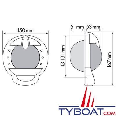 Plastimo - Compas Contest 101 cloison inclinée 10/25° blanc rose rouge