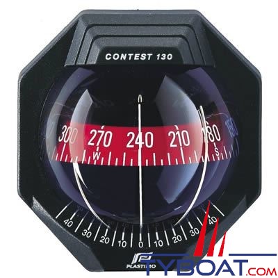 Plastimo - Compas Contest 130 cloison inclinée 10/25° noir rose rouge