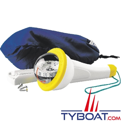 Plastimo - Compas Iris 100 - Jaune avec éclairage