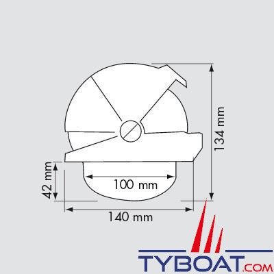 Plastimo - Compas Offshore 105 à encastrer - blanc rose plate noire
