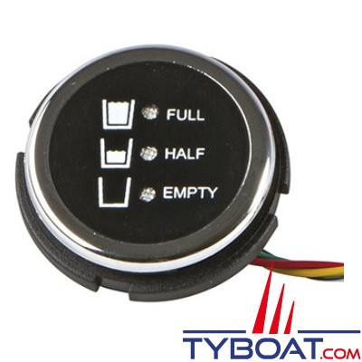 Compteur De Jauge Pour Eaux Noires 33-240 Ohms - 12/24V, Diamètre Encastrement 52 Mm
