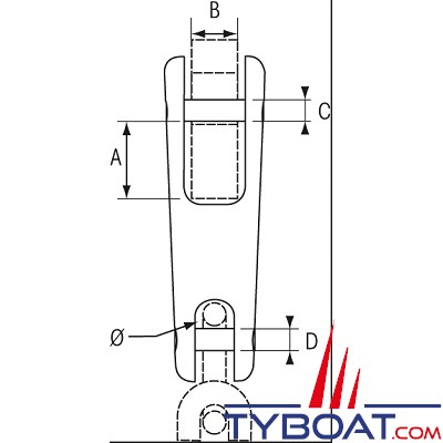 PLASTIMO - Connecteur articulé pour chaîne Ø 10-12 mm