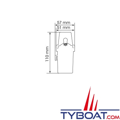 Plastimo - Feu de secours amovible - babord rouge