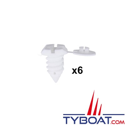 PLASTIMO - Pack 6 valves pour Bumper & pare-battage Performance - Bouchon blanc