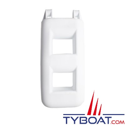 PLASTIMO - Pare-battage échelle polyvalent - 2 marches - Blanc