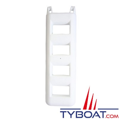 PLASTIMO - Pare-battage échelle polyvalent - 4 marches - Blanc