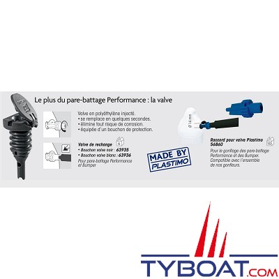 PLASTIMO - Pare-battage PERFORMANCE - PVC souple - Résistant UV - 40 centimètres - Blanc