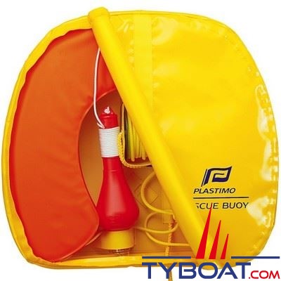 Plastimo - Rescue Buoy - Kit bouée fer à cheval - avec feu à retournement - housse jaune