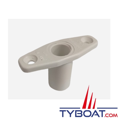 Plastimo - Support à encastrer pour dames de nage Ø5156 - Tige Ø17 - Polyamide blanc