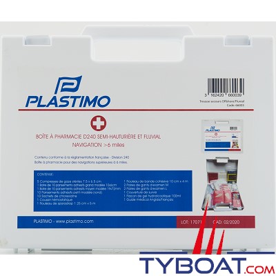 PLASTIMO - Trousse secours Offshore/fluvial pour navigation >6 miles