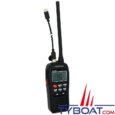 Plastimo - VHF portable SX-400+ - Puissance 5 watts - Etanche IPX7 et flottante - USB-C