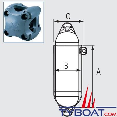 Support classique inox 1 pare-battage Ø 200 mm