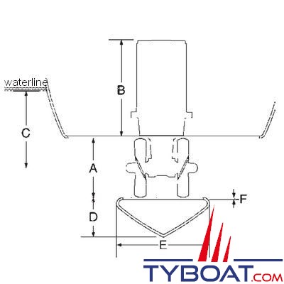 Side Power - Propulseur d'étrave SE80/185T - puissance 6cv - poussée 96 kg - Pour tunnel Ø 185mm - 24 volts