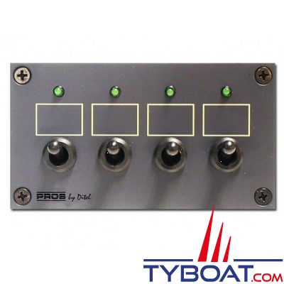 Pros by Ditel - Module avec Leds pour 4 interrupteurs ou poussoirs M12 - PROSM4COBP