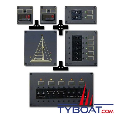 Pros by Ditel - Module avec Leds pour 4 interrupteurs ou poussoirs M12 - PROSM4COBP
