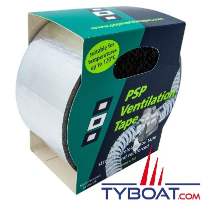 PSP Marine Tapes - Bande adhésive aluminium pour gaine de ventilation  - 50mm x 7m