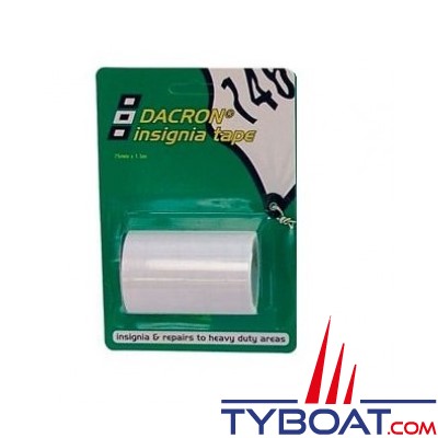 PSP Marine Tapes - Dacron Insigna autocollant réparation voile 0.75x1.50m - blanc