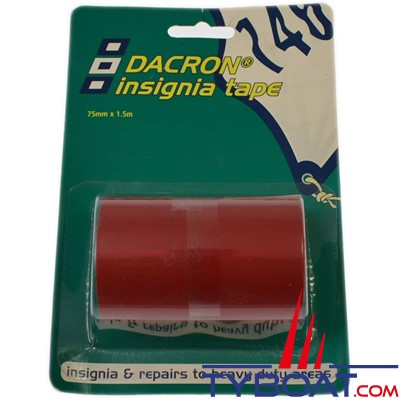 PSP Marine Tapes - Dacron Insigna autocollant réparation voile 0.75x1.50m - rouge