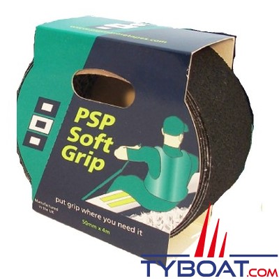 PSP Marine Tapes - Soft grip adhésif, étanche - Noir - Longueur 10 m x largeur 50 mm