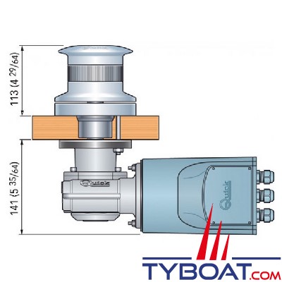 Quick - Cabestan Tumbler TB3 - Avec poupée Ø 130 mm - 1000 Watts - 24 Volts