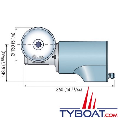 Quick - Cabestan Tumbler TB3 - Avec poupée Ø 130 mm - 1000 Watts - 24 Volts