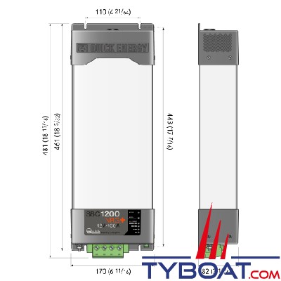 Quick - Chargeur de batterie SBC 1200 NRG+ - 12V 100A - 3 sorties 