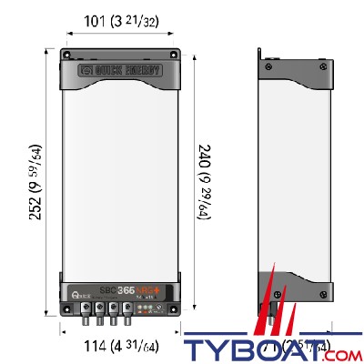 Quick - Chargeur de batterie SBC 365 NRG+ - 24V 15A - 3 sorties