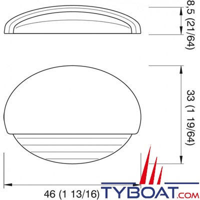 Quick - EYELID Eclairage courtoisie bleu LED 12/24V blanc 