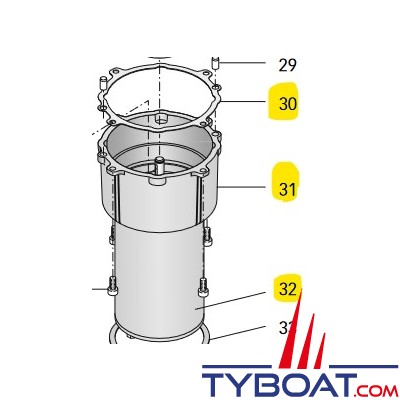 Quick - FVSSM1000000A00 - Moteur électrique pour guindeaux Totem / Crystal - 800 Watts - 12 Volts 