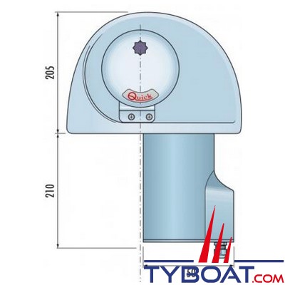 Quick - Guindeau horizontal Eagle - Avec poupée - Barbotin pour chaîne 10 mm - 1000 watts - 24 volts