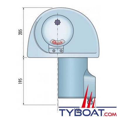 Quick - Guindeau horizontal Eagle - Avec poupée - Barbotin pour chaîne 10 mm - 700 watts - 12 volts