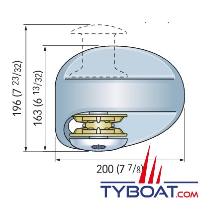 Quick - Guindeau horizontal Eagle - Sans poupée - Barbotin pour chaîne 6 mm - 500 watts - 12 volts 