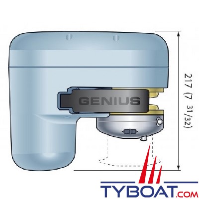 Quick - Guindeau horizontal Genius GP2 - Avec poupée - Barbortin mixte pour chaîne 6 mm - 500 Watts - 12 Volts