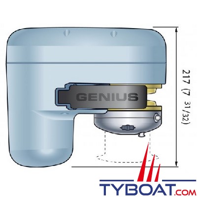 Quick - Guindeau horizontal Genius GP2 - Sans poupée - Barbortin mixte pour chaîne 6 mm - 500 Watts - 12 volts 