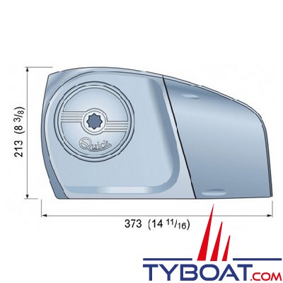 Quick - Guindeau horizontal Hector HC3 -  Avec poupée et barbotin à droite - pour chaîne 10 mm - 1500 watts - 12 volts