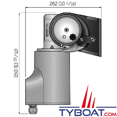 Quick - Guindeau sur cloison d'étrave Balder BL2 FF - pour chaîne Ø 8 mm - 12 Volts - 1200 Watts