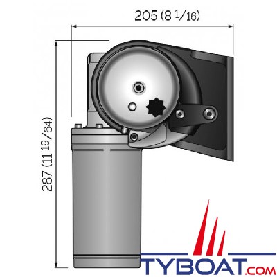 Quick - Guindeau sur cloison d'étrave Balder BL2 FF - pour chaîne Ø 6 mm - 12 Volts - 600 Watts