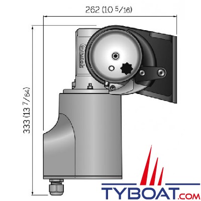 Quick - Guindeau sur cloison d'étrave Balder BL2 FF - pour chaîne Ø 8 mm - 12 Volts - 900 Watts