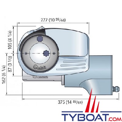 Quick - Guindeau vertical DYLAN DR4 - Avec poupée - Barbotin pour chaîne 12mm - 12V - 1500W